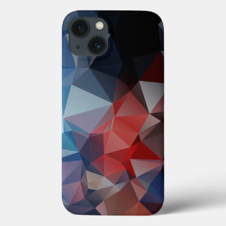 Funda Para iPhone 13 Atractivo Blue Red Abstract Pyramid Pattern Funda-