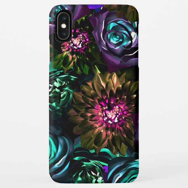 Funda De Case-Mate Para iPhone Atractivo floral osado de fantasía oscura (Reverso)