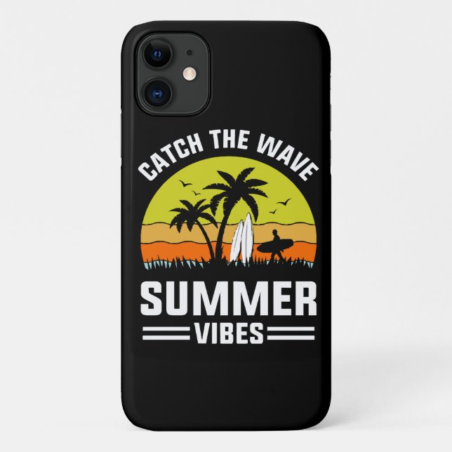 Funda De Case-Mate Para iPhone Atrapa las Vibraciones de Verano de la Ola (Reverso)