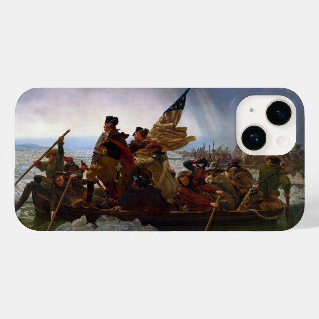 Funda De Case-Mate Para iPhone Atravesando el Delaware 1776: General George Washi (Reverso  (Horizontal))