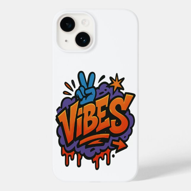 Funda De Case-Mate Para iPhone Audaz graffiti "Vibes" Street Art (Reverso )
