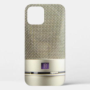 Funda Para iPhone 12 Pro Audiófilo de micrófono de plata ventilado