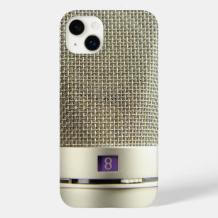 Funda Para iPhone 14 Plus De Case-Mate Audiófilo de micrófono de plata ventilado