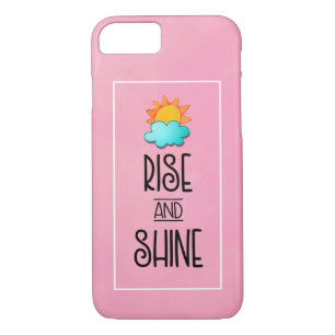 Funda Para iPhone 8/7 Aumentar y brillar la tipografía con sol y nube