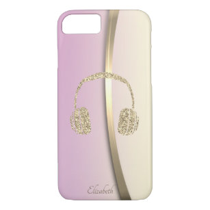 Funda Para iPhone 8/7 Auriculares Purpurinas elegantes y elegantes - Per