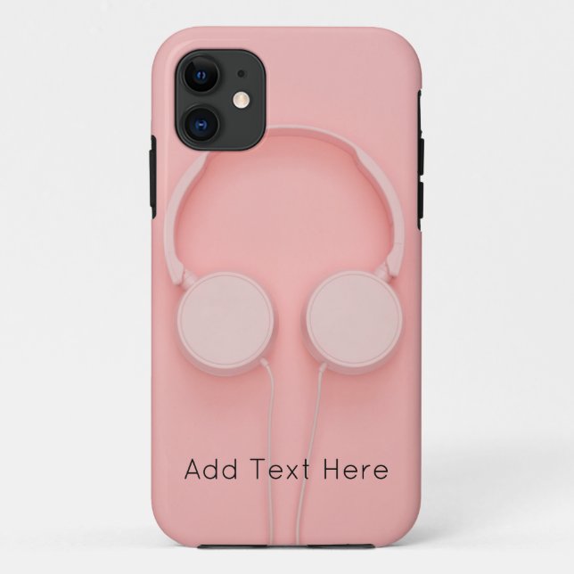 Funda De Case-Mate Para iPhone Auriculares rosados con cables (Reverso)