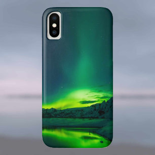 Funda Para iPhone X Aurora Borealis Fotografía de las Luces del Norte.
