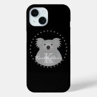 Australiano Koala Bear Cute Añadir tu Nombre Monog