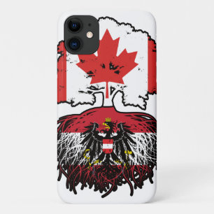 Funda Para iPhone 11 Austria Bandera austríaca de árboles de Canadá