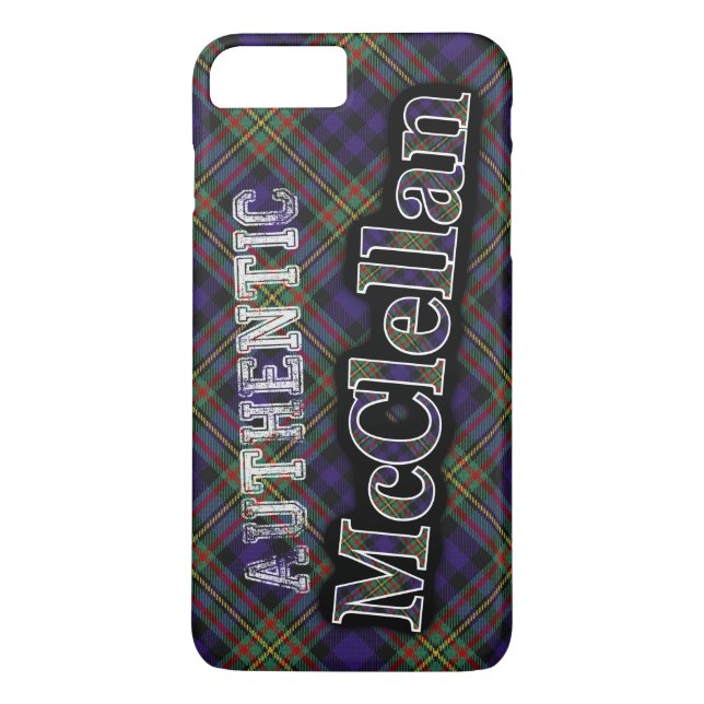 Funda De Case-Mate Para iPhone Auténtico Clan McClellan Escocia Tartán Diseño (Reverso)