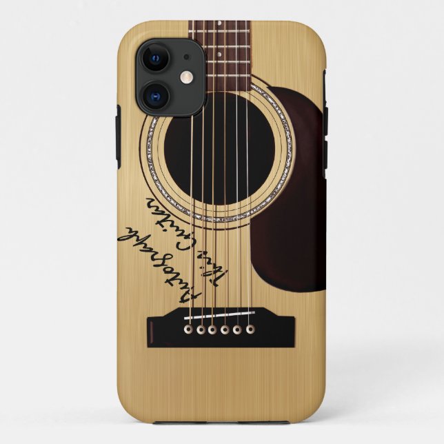 Funda De Case-Mate Para iPhone Autógrafo del personalizado de la guitarra (Reverso)