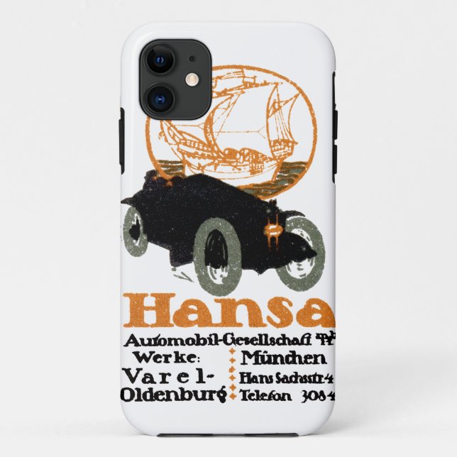 Funda De Case-Mate Para iPhone Automóvil de Hansa 1914 (Reverso)
