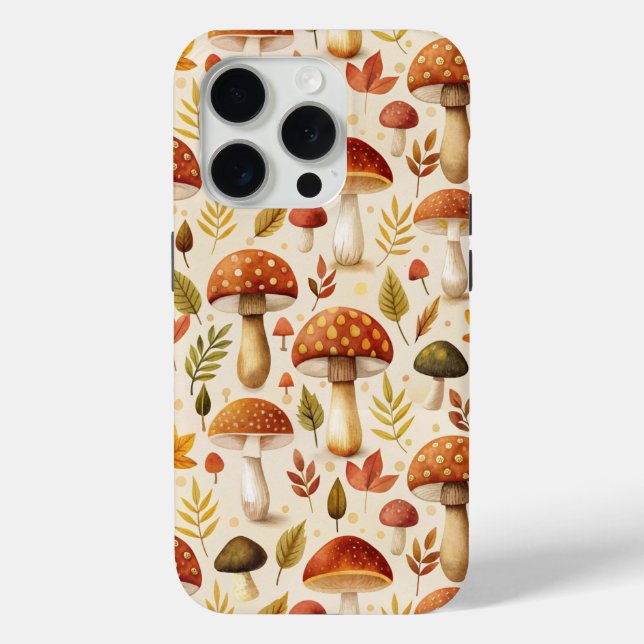 Funda De Case-Mate Para iPhone Autumn Mushrooms (Reverso )