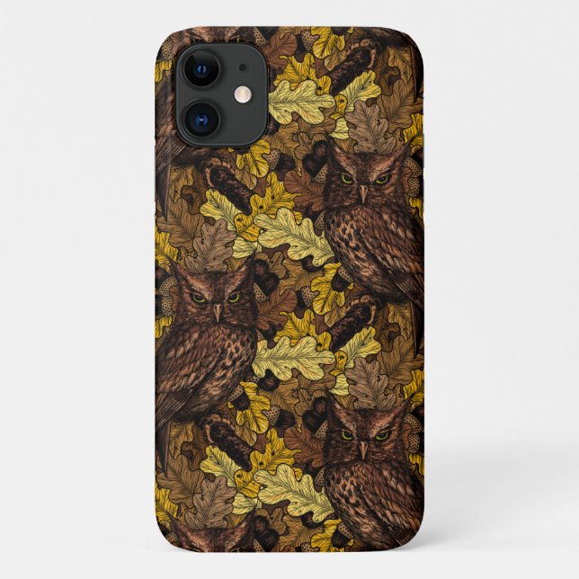 Funda De Case-Mate Para iPhone Autumn owls (Reverso)