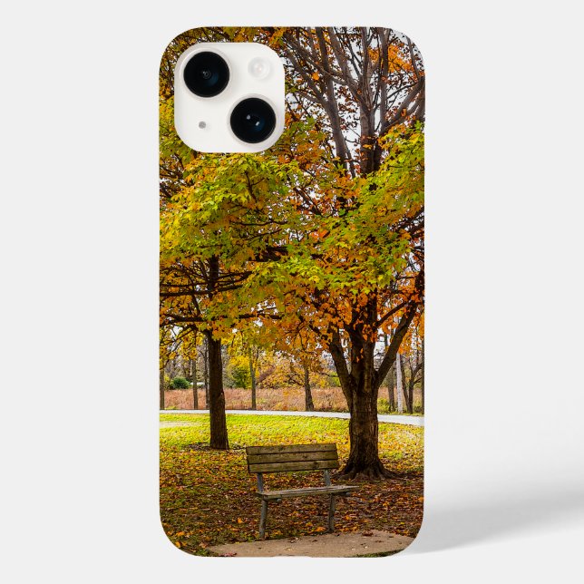 Funda De Case-Mate Para iPhone Autumn View Bench (Reverso )