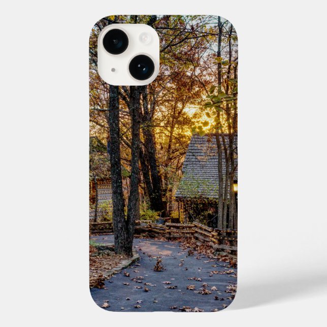 Funda De Case-Mate Para iPhone Autumn Woods Sunset Walkway (Reverso )