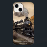 Funda Para iPhone 14 De Case-Mate Avancen hacia nuevos horizontes.<br><div class="desc">Retroceda a una época dorada de transporte con este poster bellamente detallado que capta el poder y la elegancia de los clásicos trenes de vapor OLS. Esta pieza celebra las locomotoras icónicas que revolucionaron el viaje, con ricos tonos vintage y diseños complejos que resaltan su belleza mecánica. Perfecto para los...</div>