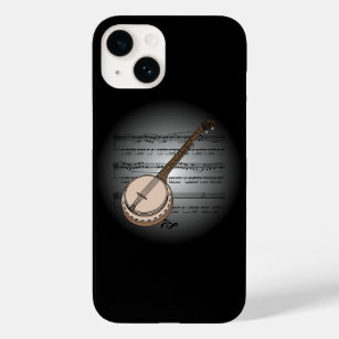 Funda Para iPhone 14 De Case-Mate Avant Garde, Banjo en Globe con música de chapa ~