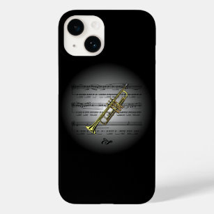 Funda Para iPhone 14 De Case-Mate Avant Garde ~ Trumpet en globo con música de hojas