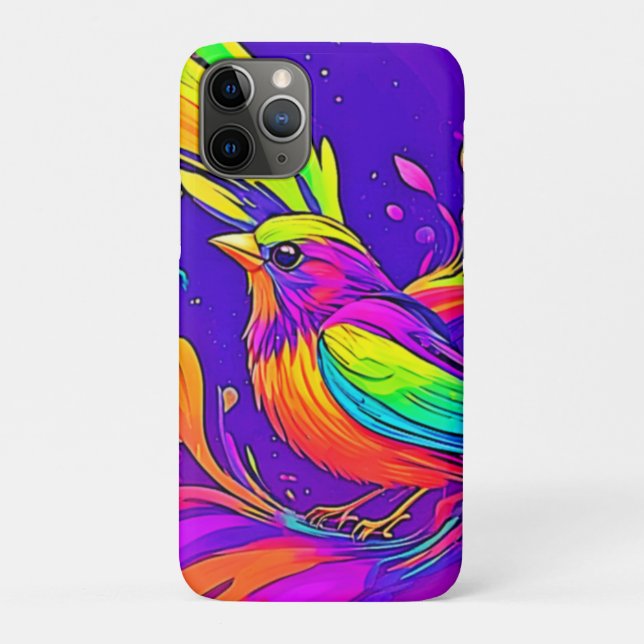 Funda De Case-Mate Para iPhone Ave arcoiris en tierra Personalizado (Reverso)
