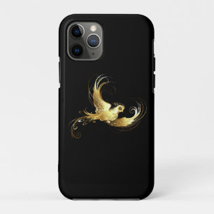 Funda Para iPhone 11 Pro Ave dorada sobre fondo negro