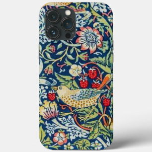 Funda Para iPhone 13 Pro Max Ave ladrón William Morris Strawberry