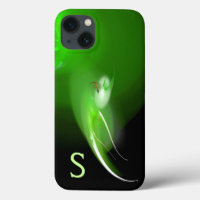 AVE LUMINOSO, MONOGRAMA ABSTRACTO VERDE DE BRILLO 