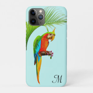Funda Para iPhone 11 Pro Ave y Monograma de Macao Trópico Multicolorizado