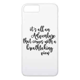 Funda Para iPhone 8 Plus/7 Plus aventura con una vista impresionante blanco y negr