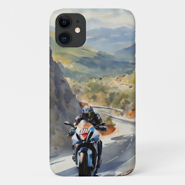 Funda De Case-Mate Para iPhone Aventura de alta velocidad en el vibrante paisaje  (Reverso)