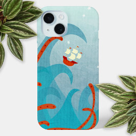 Funda Para iPhone 15 Aventura de Monstruo Marítimo