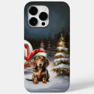 Funda Para iPhone 14 Pro Max De Case-Mate Aventura de Navidad de la Caravana de Dachshund de