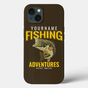Funda Para iPhone 13 Aventuras de pesca personalizadas: pescador de baj