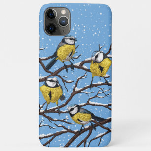 Funda Para iPhone 11 Pro Max Aves azules en invierno