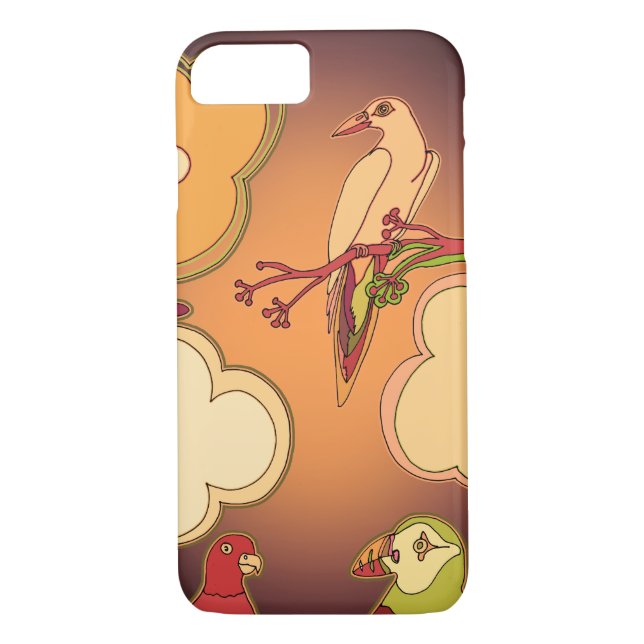 Funda De Case-Mate Para iPhone Aves caprichosas (Reverso)