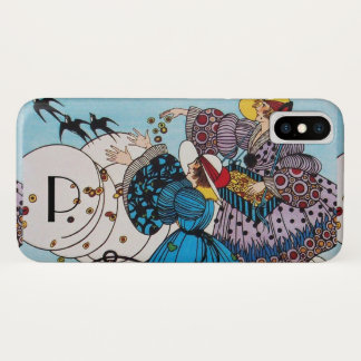 FUNDA PARA iPhone X AVES DE PRIMAVERA / MONOGRAMA DE DISEÑADOR DE COST