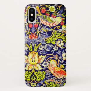 Funda Para iPhone X Aves del ladrón de fresas William Morris