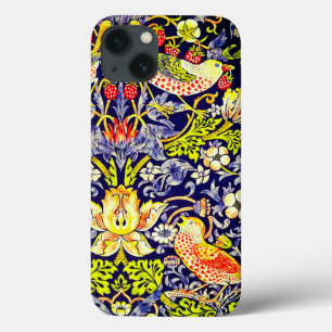 Funda Para iPhone 13 Aves del ladrón de fresas William Morris