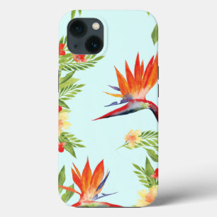 Funda Para iPhone 13 Aves del paraíso acuarela espectro floral iPhone c