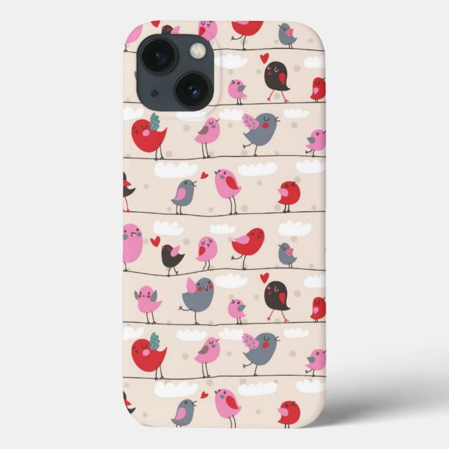 Funda De Case-Mate Para iPhone Aves enamoradas (Reverso)