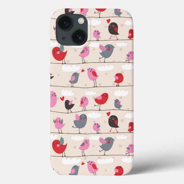 Funda De Case-Mate Para iPhone Aves enamoradas (Reverso)