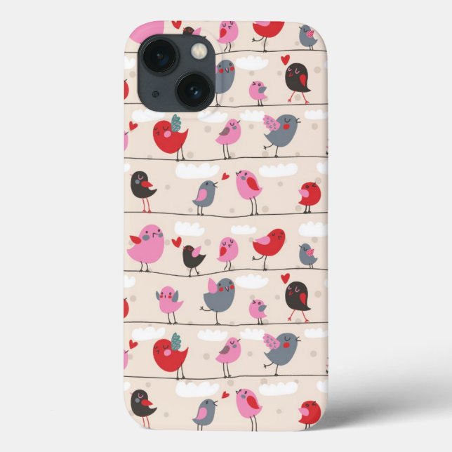 Funda De Case-Mate Para iPhone Aves enamoradas (Reverso)