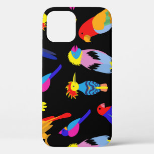 Funda Para iPhone 12 Aves Exóticas Paraíso Patrón Turco