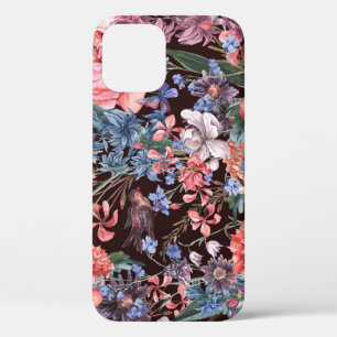 Funda Para iPhone 12 Aves Florales Vintage: Elegancia acuarela.