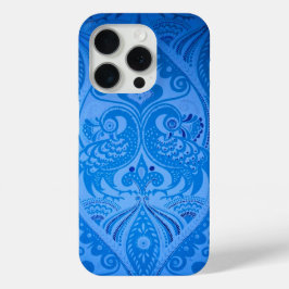 Funda Para iPhone 15 Pro Aves pavos reales orientales azules