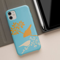 Aves y cerezas de naranja y Aqua