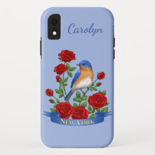 Funda Para iPhone XR Aves y flores del estado de Nueva York