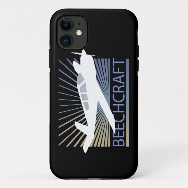 Funda De Case-Mate Para iPhone Avión Beechcraft (Reverso)