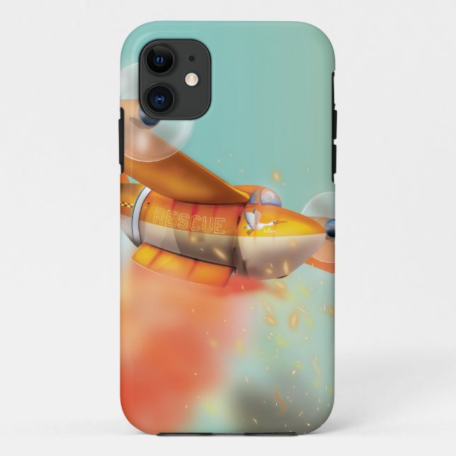 Funda De Case-Mate Para iPhone Avión contra incendios Ariel (Reverso)