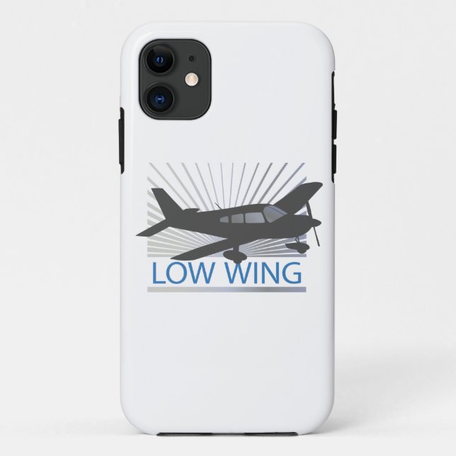 Funda De Case-Mate Para iPhone Avión de ala baja (Reverso)